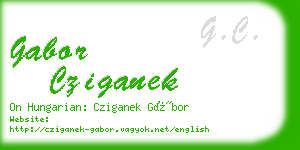 gabor cziganek business card